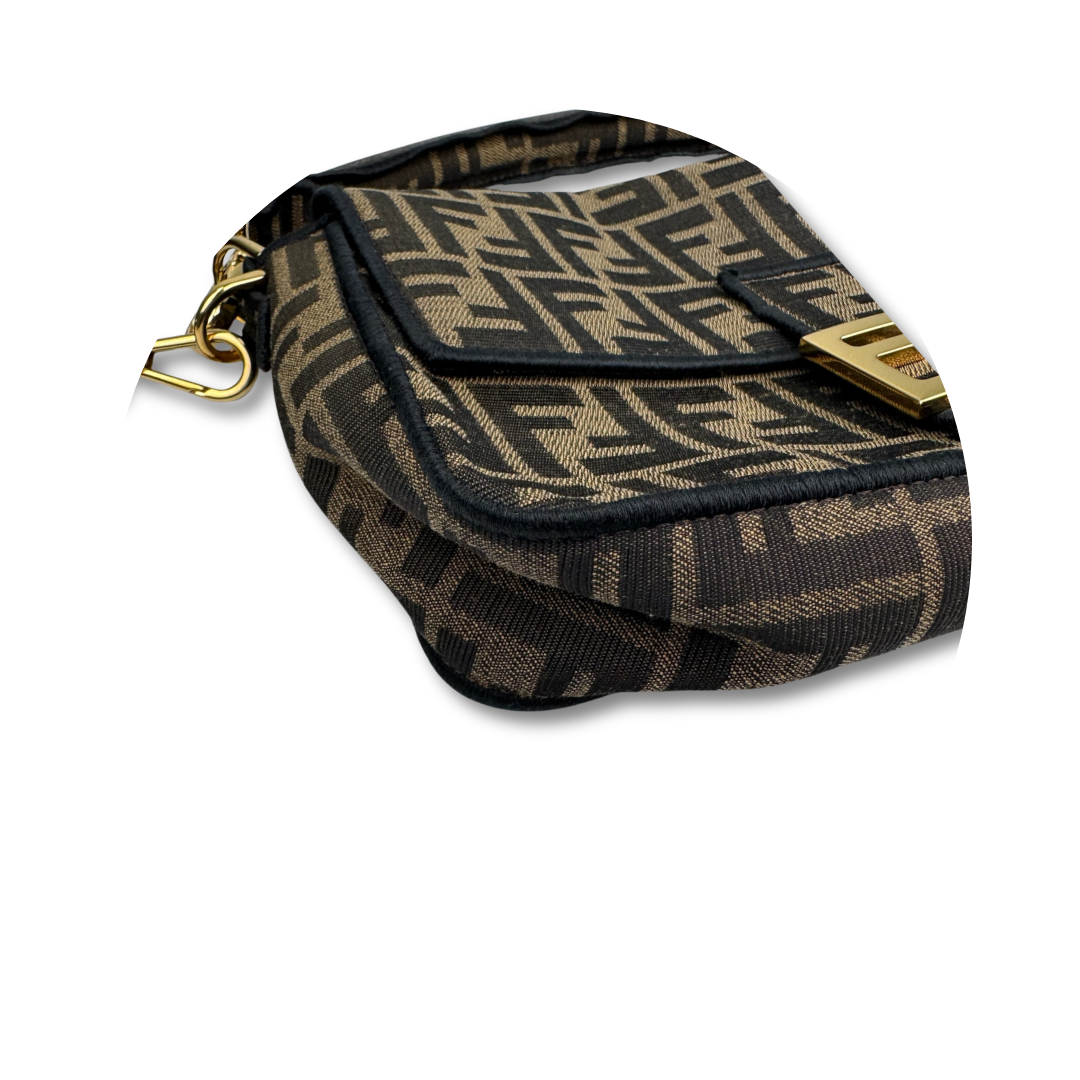 Fendi Zucca Jacquard Convertible Baguette