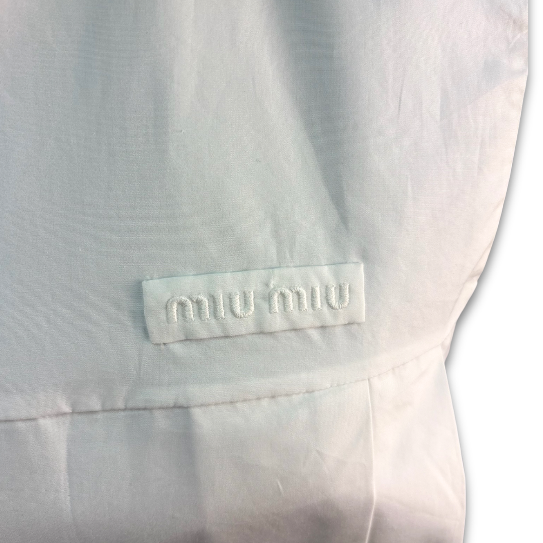 Miu Miu White Poplin Mini Dress- Size 36