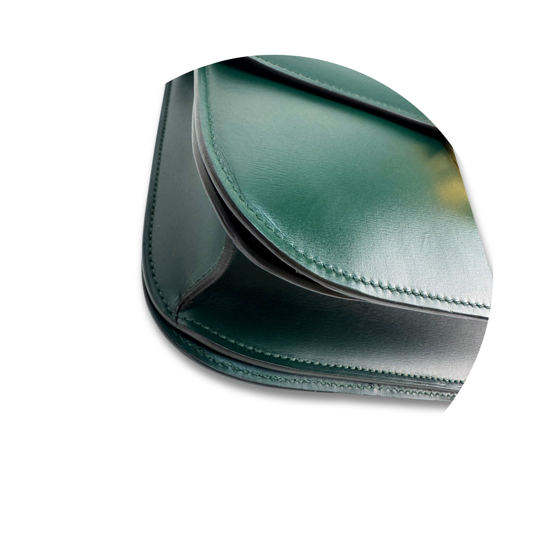Celine Dark Green Small Calfskin Box Bag
