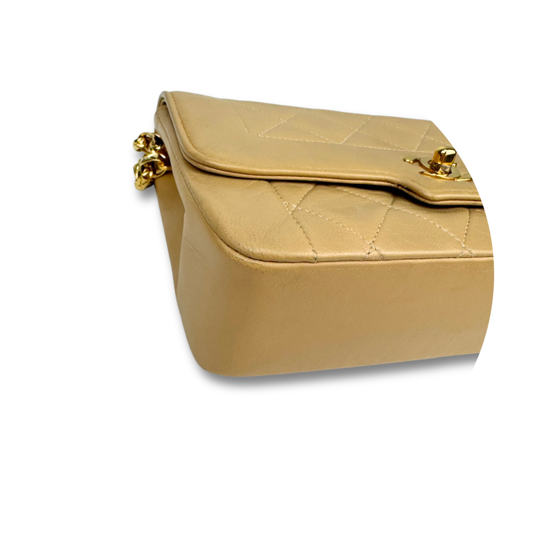 Chanel Beige Mini Bijoux Chain Flap Bag
