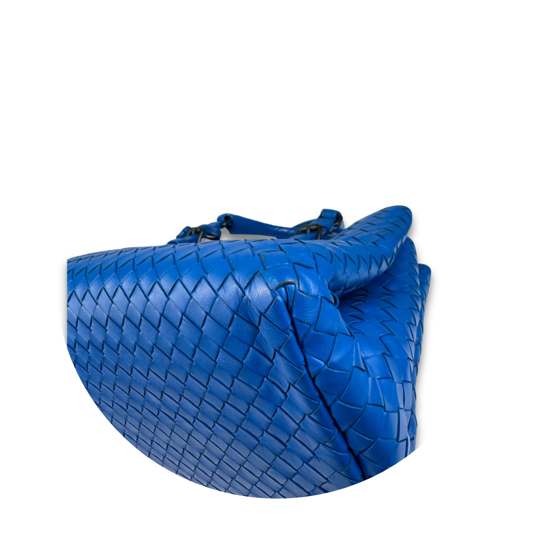Bottega Small Blue Roma Tote