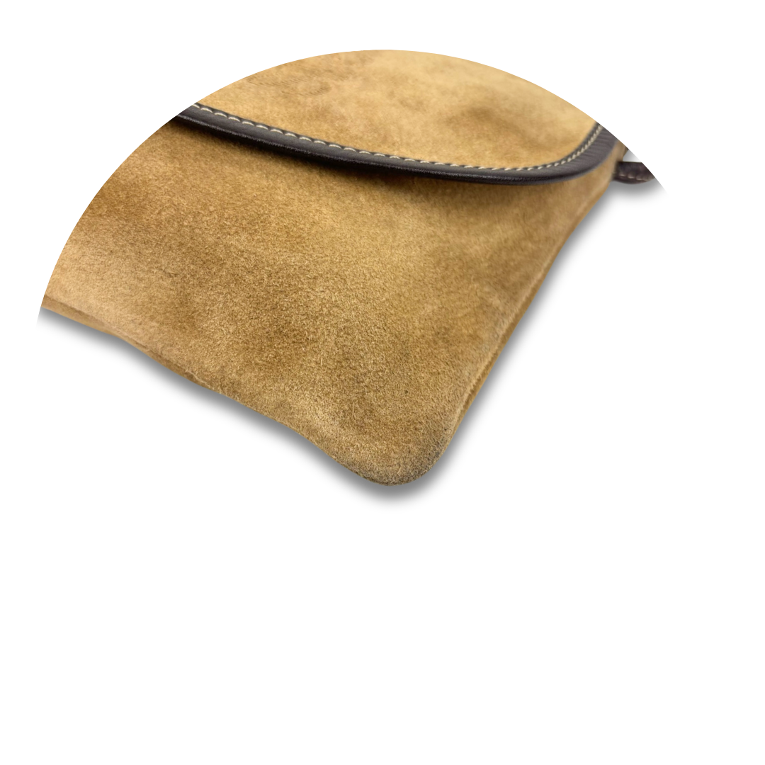 Loewe Suede Anagram Pouch on Strap