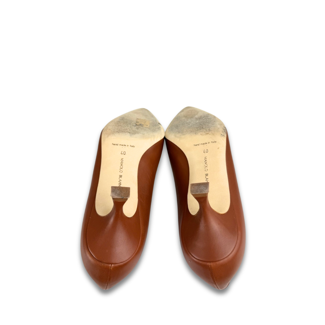 Manolo Blahnik Brown Srila 50 - Size 40
