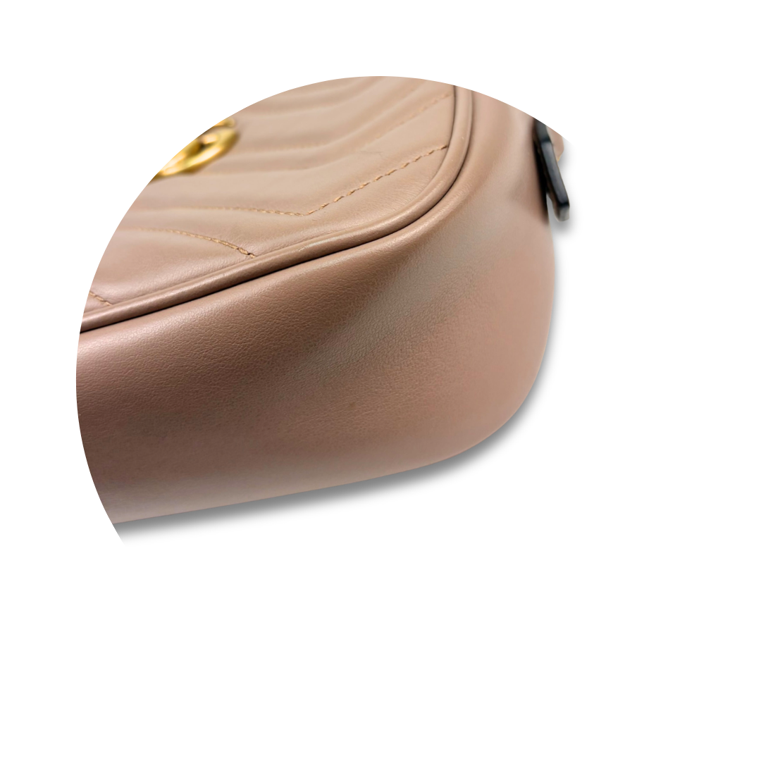 Gucci Dusty Rose Mini Marmont Camera Bag