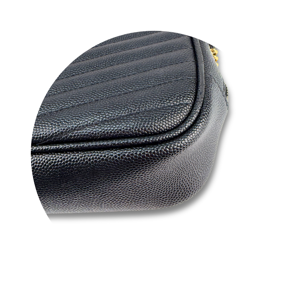 YSL Lou Mini Black Camera Bag
