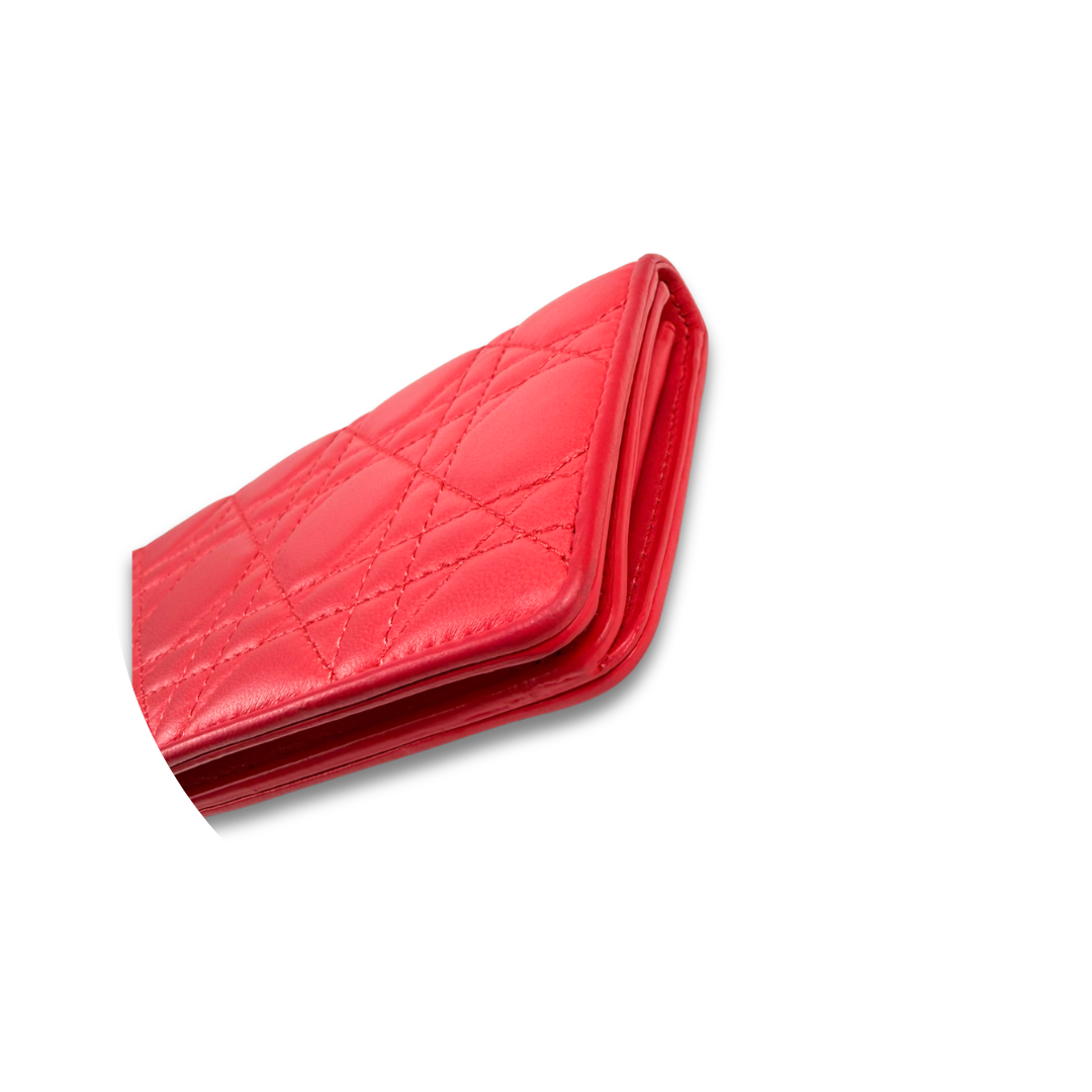Dior Hot Pink Cannage Wallet