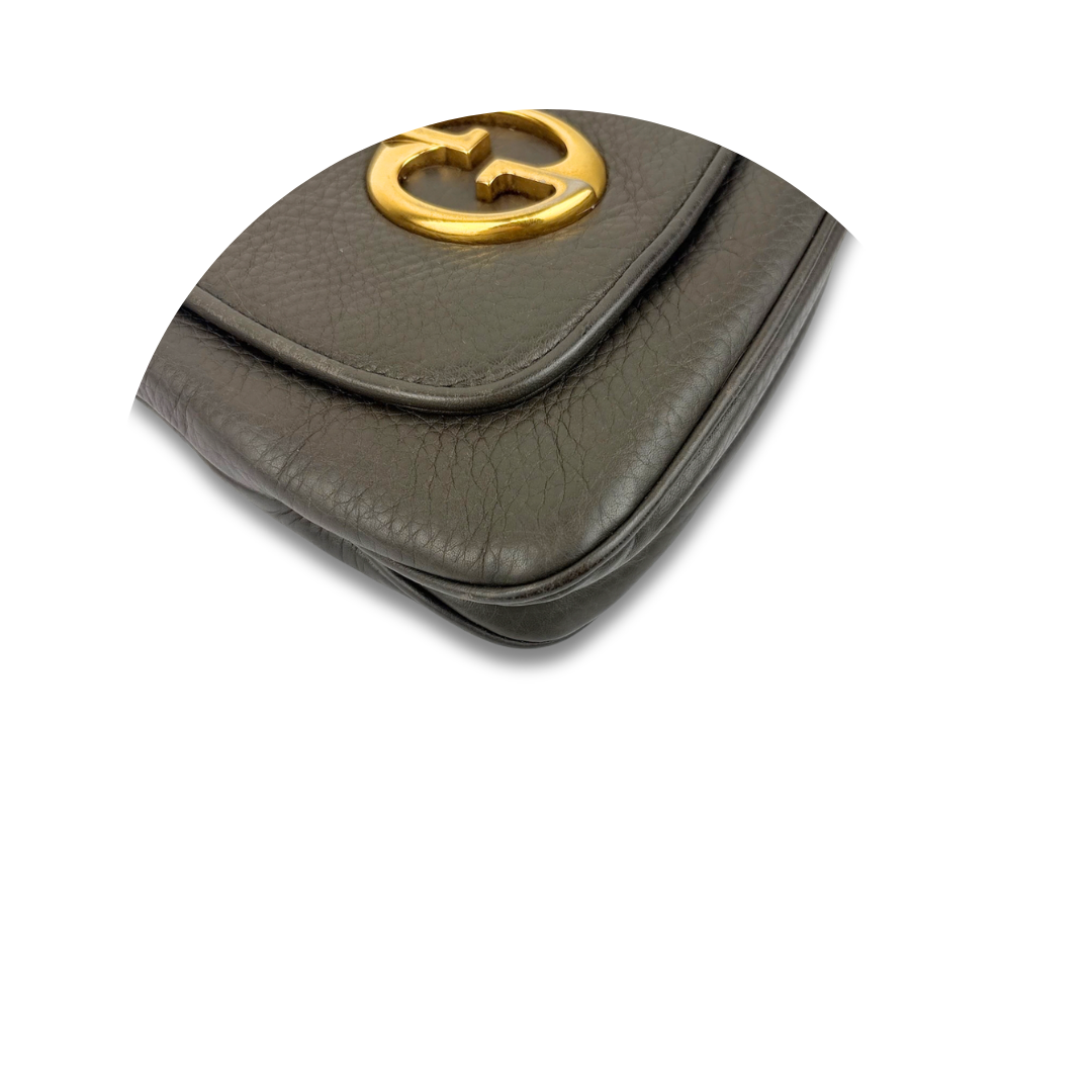 Gucci Brown 1973 Pebbled Leather Crossbody