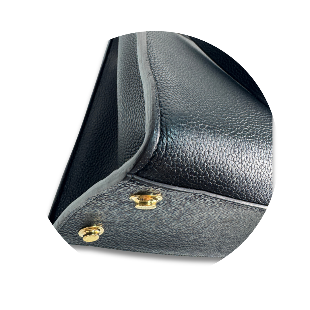 Louis Vuitton Black Taurillon City Steamer MM