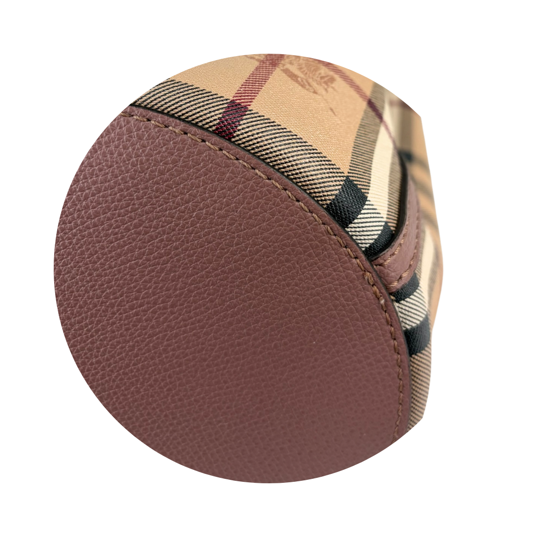 Burberry Haymarket Check Lorne Bucket Bag