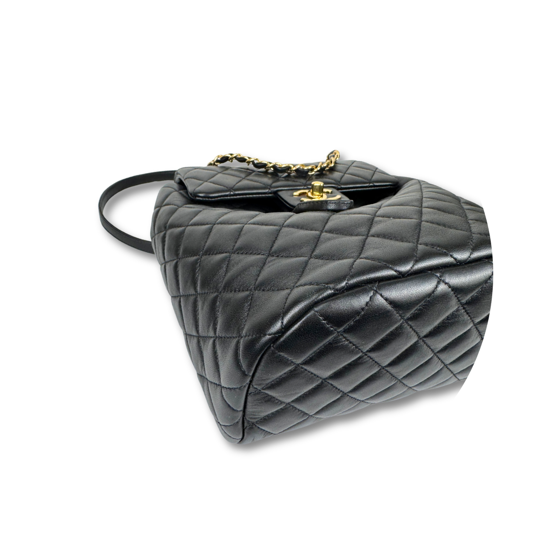 Chanel Black Lambskin Small Urban Spirit Backpack