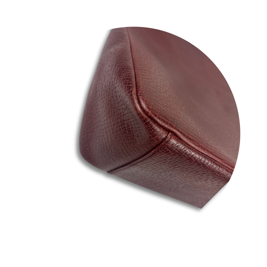 Loewe Burgundy Textured Leather Shoulder Bag