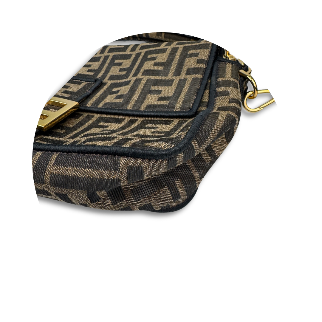 Fendi Zucca Jacquard Convertible Baguette