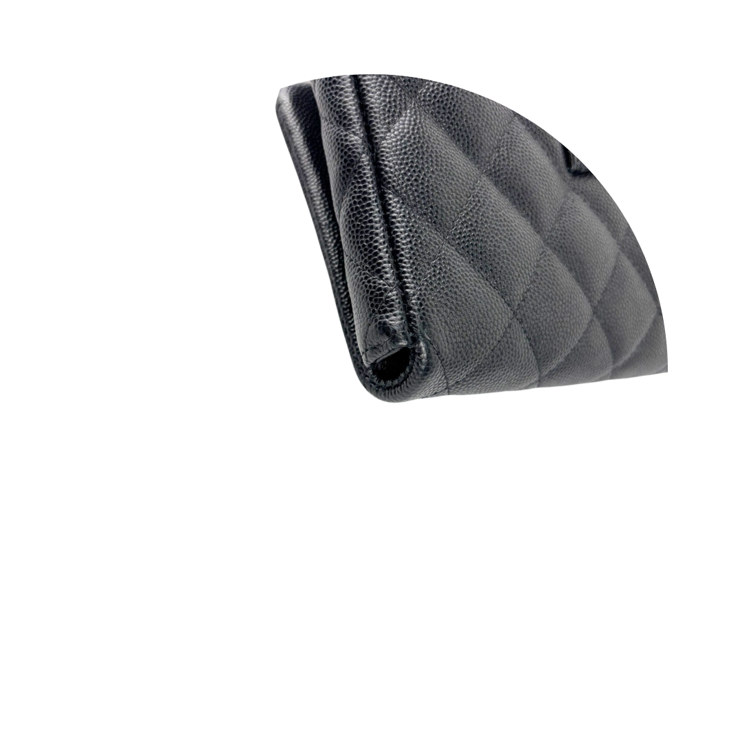 Chanel Black Caviar Classic Flap Clutch