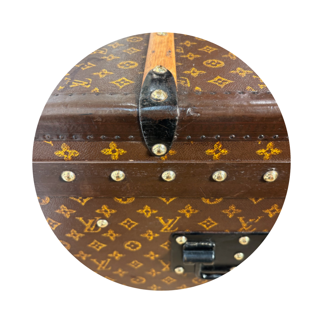 Louis Vuitton Monogram Antique Malle Courrier 90 Trunk