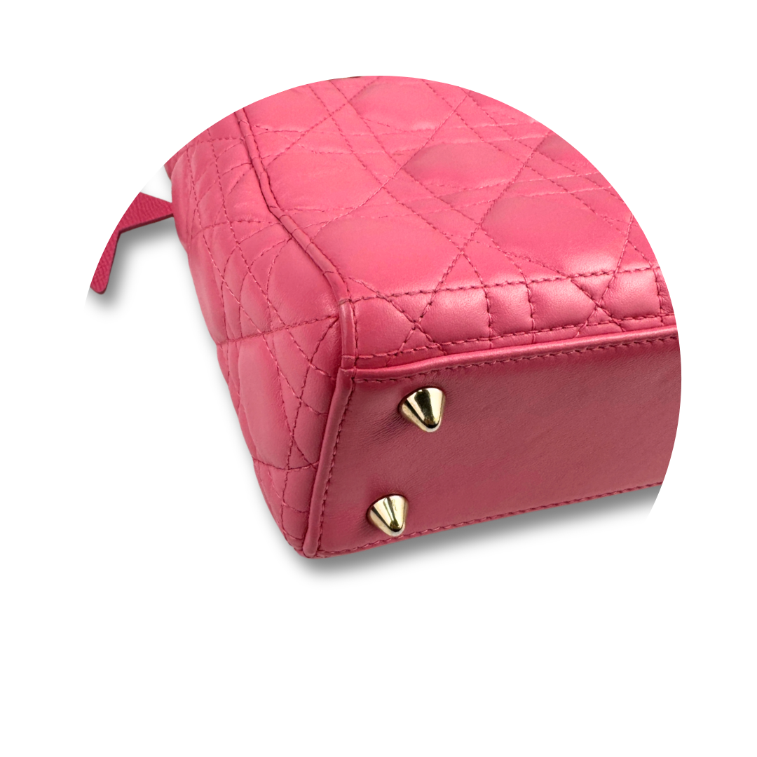 Dior Pink Star Strap Small Lady Dior