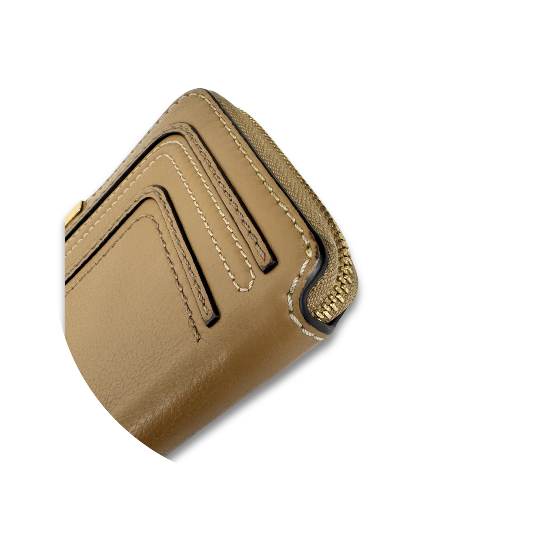 Chloe Marcie Brown Zip Around Wallet