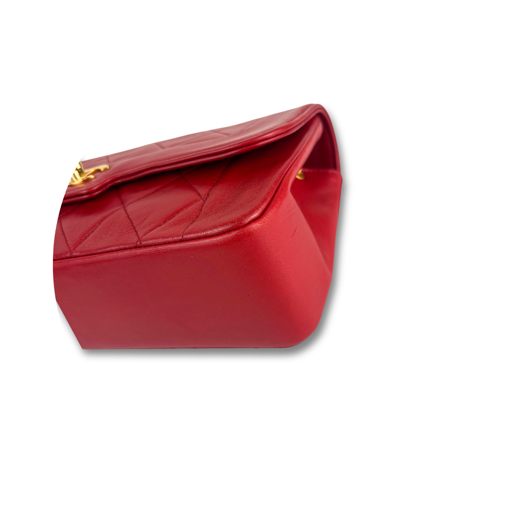 Chanel Red Mademoiselle Single Flap