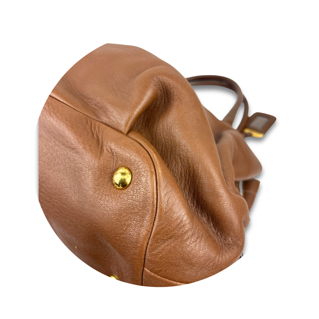 Prada Cervo Double Zip Tote