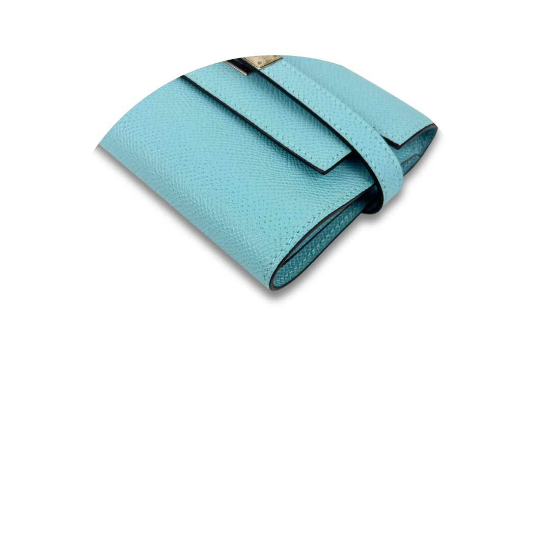 Hermès Epsom Medium Blue Kelly Wallet