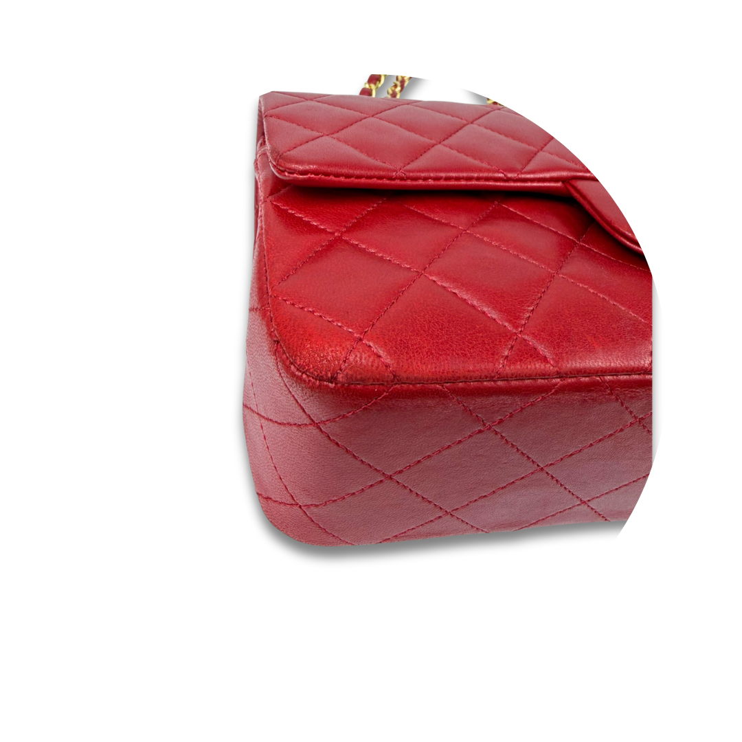 Chanel Red Classic Small Double Flap
