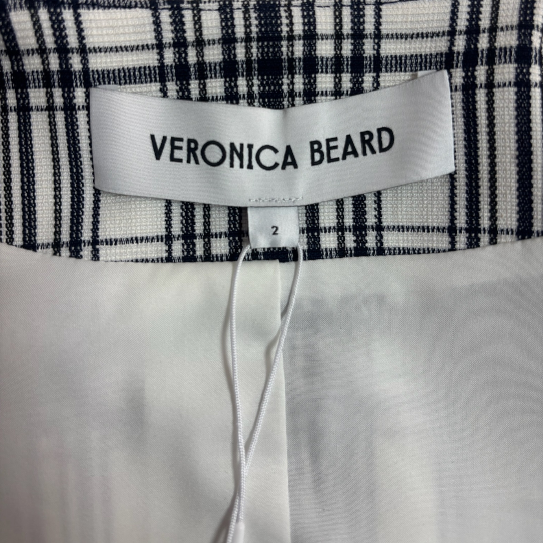 Veronica Beard Blue Plaid Vest/Pants Set- Size 2
