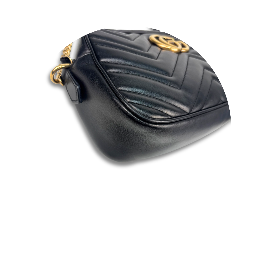 Gucci Black Marmont Camera Bag