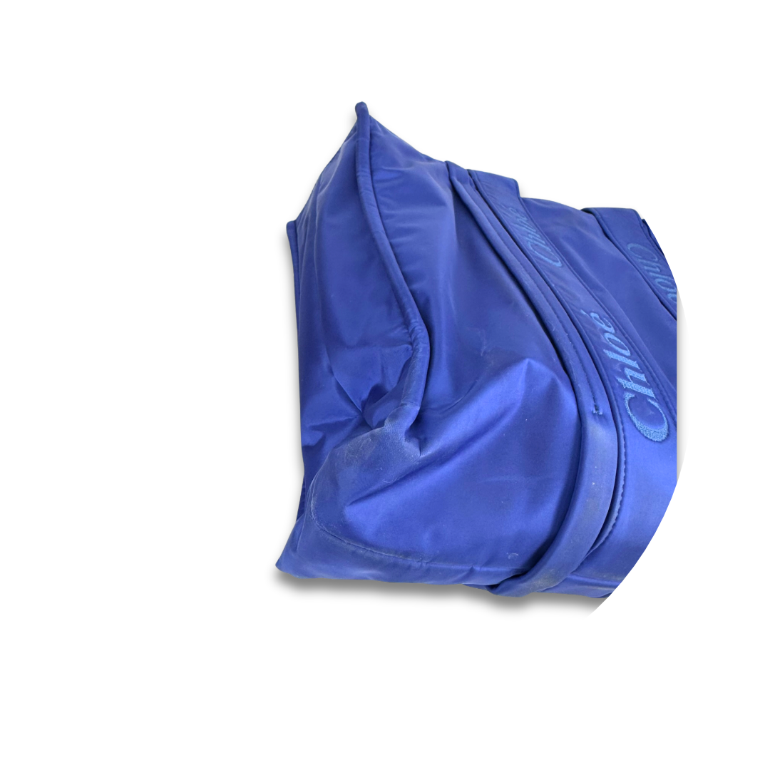 Chloe Blue Nylon Woody Tote