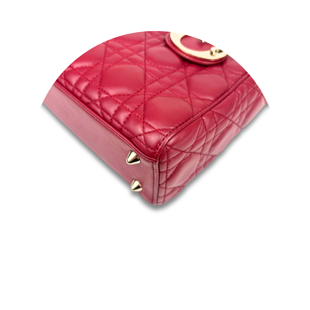 Dior Small Red Lambskin Lady Dior