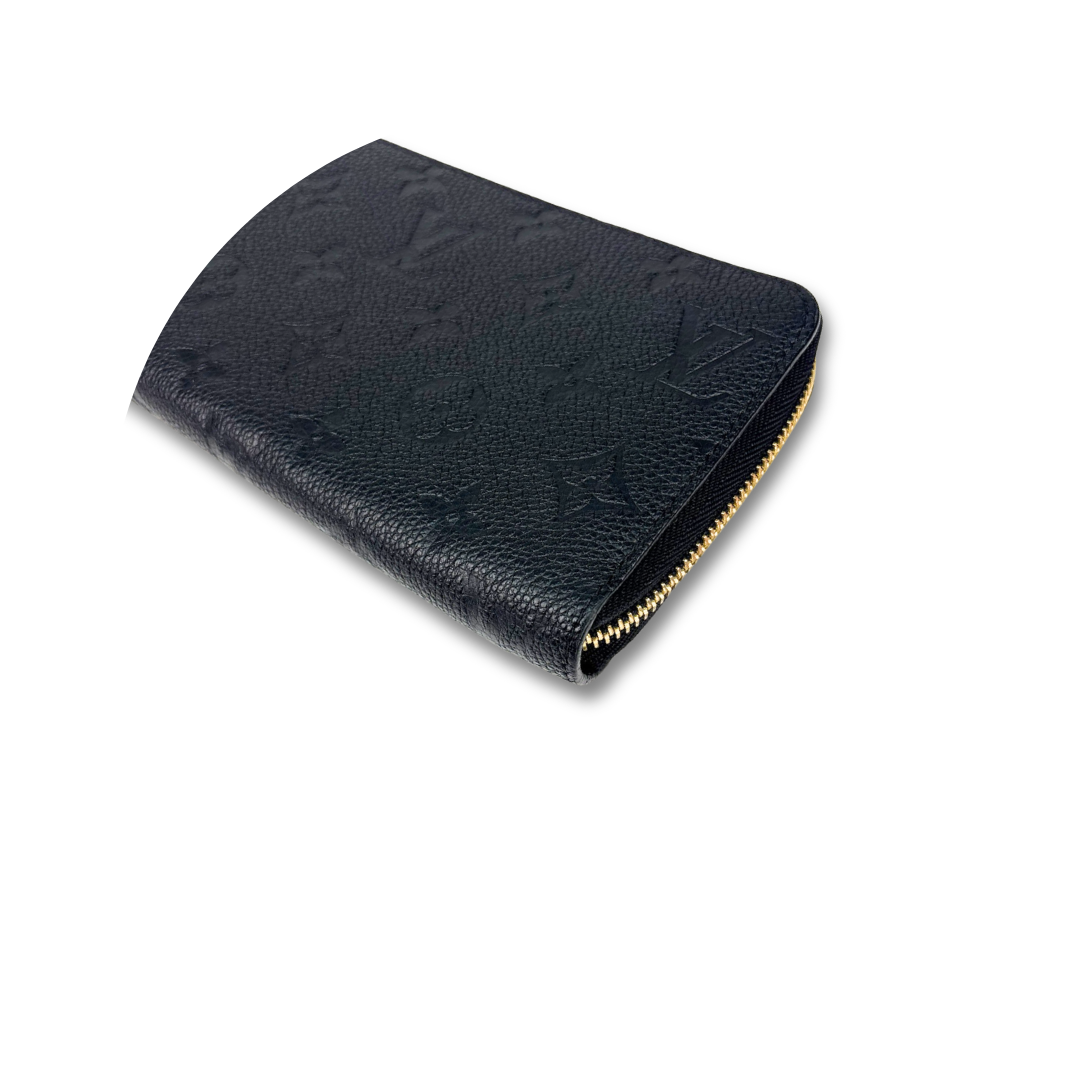Louis Vuitton Black Empreinte Zippy Wallet