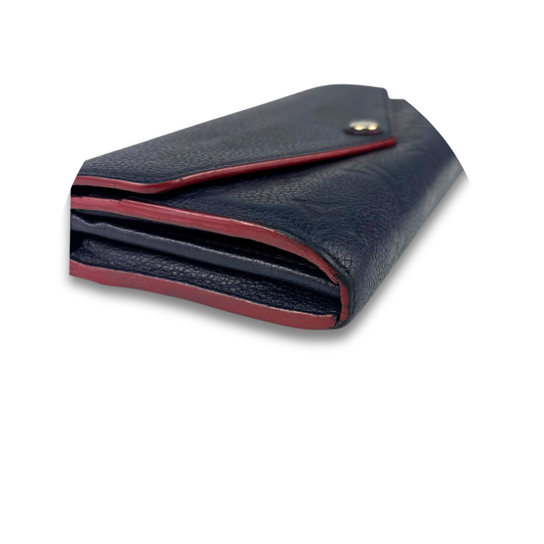 Louis Vuitton Navy Empreinte Sarah Wallet