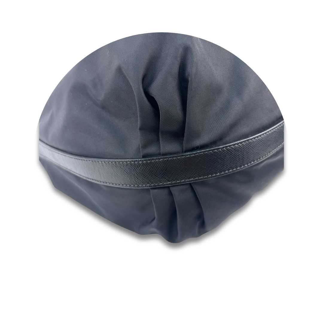 Prada Black Nylon Hobo
