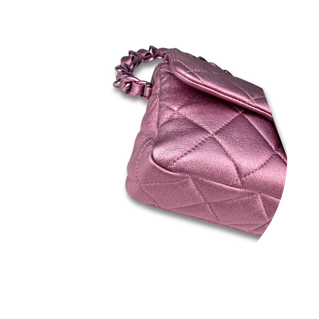 Chanel Metallic Pink Small Flap Bag
