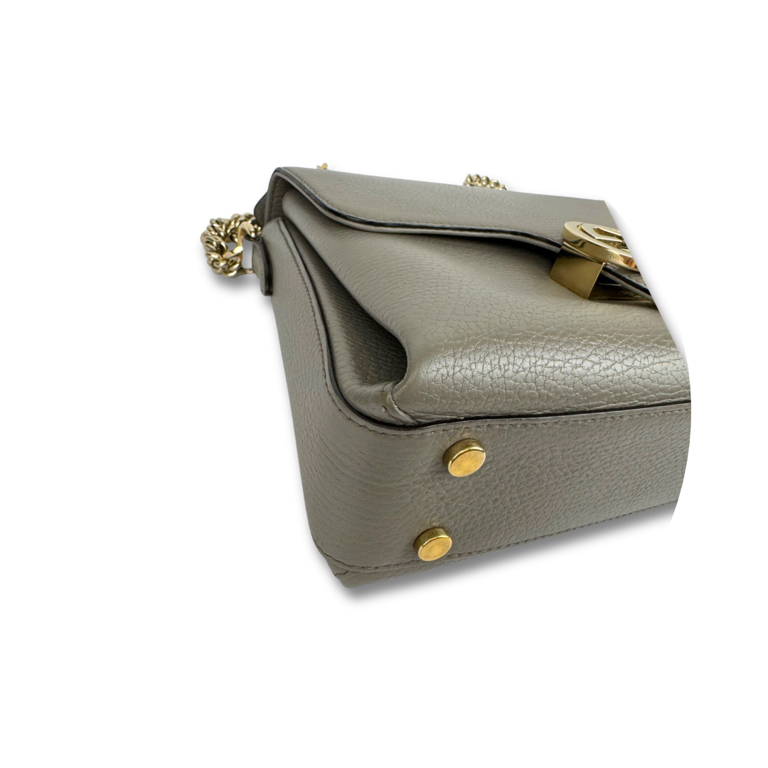Gucci Grey Interlocking G Top Handle Bag