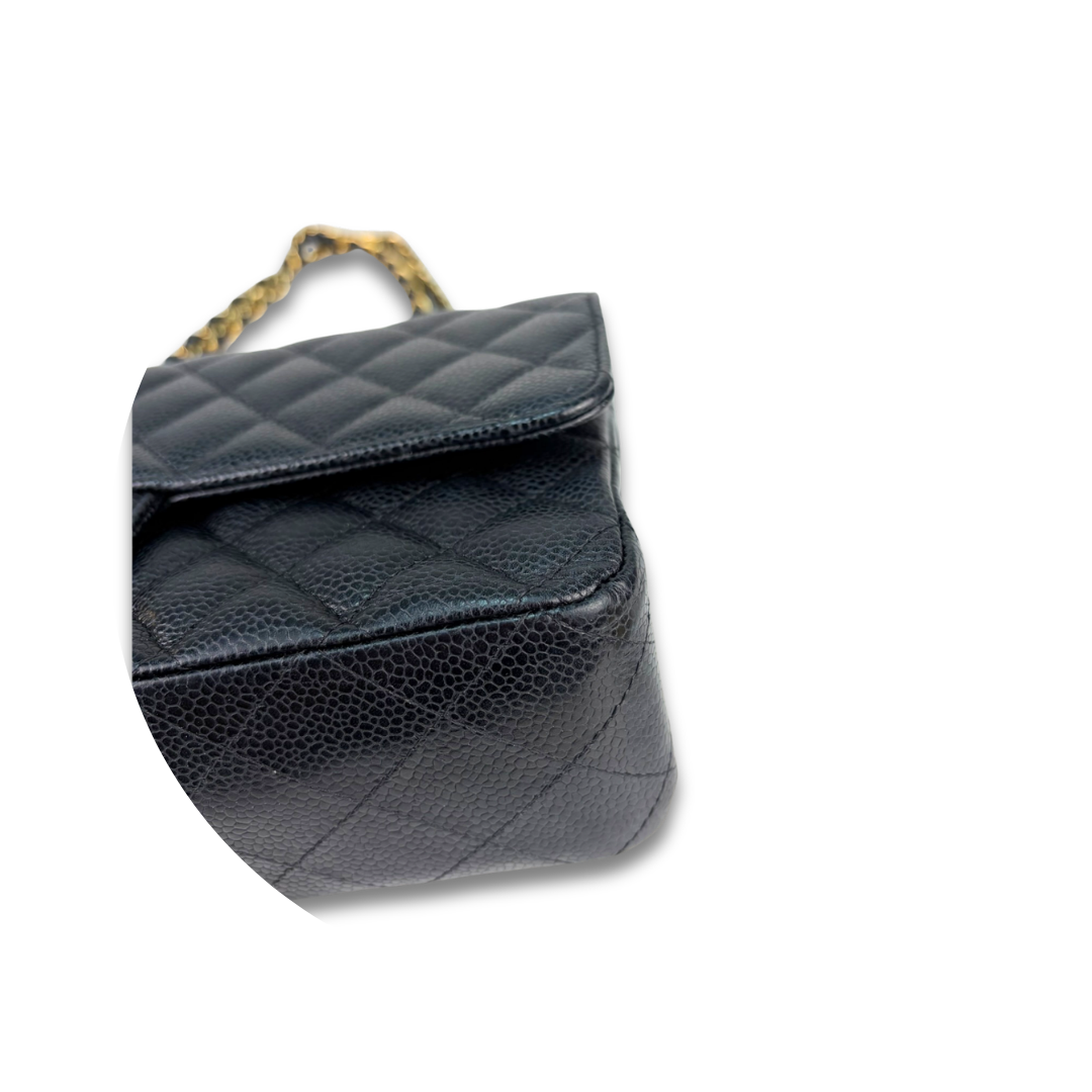Chanel Black Caviar Medium Double Flap