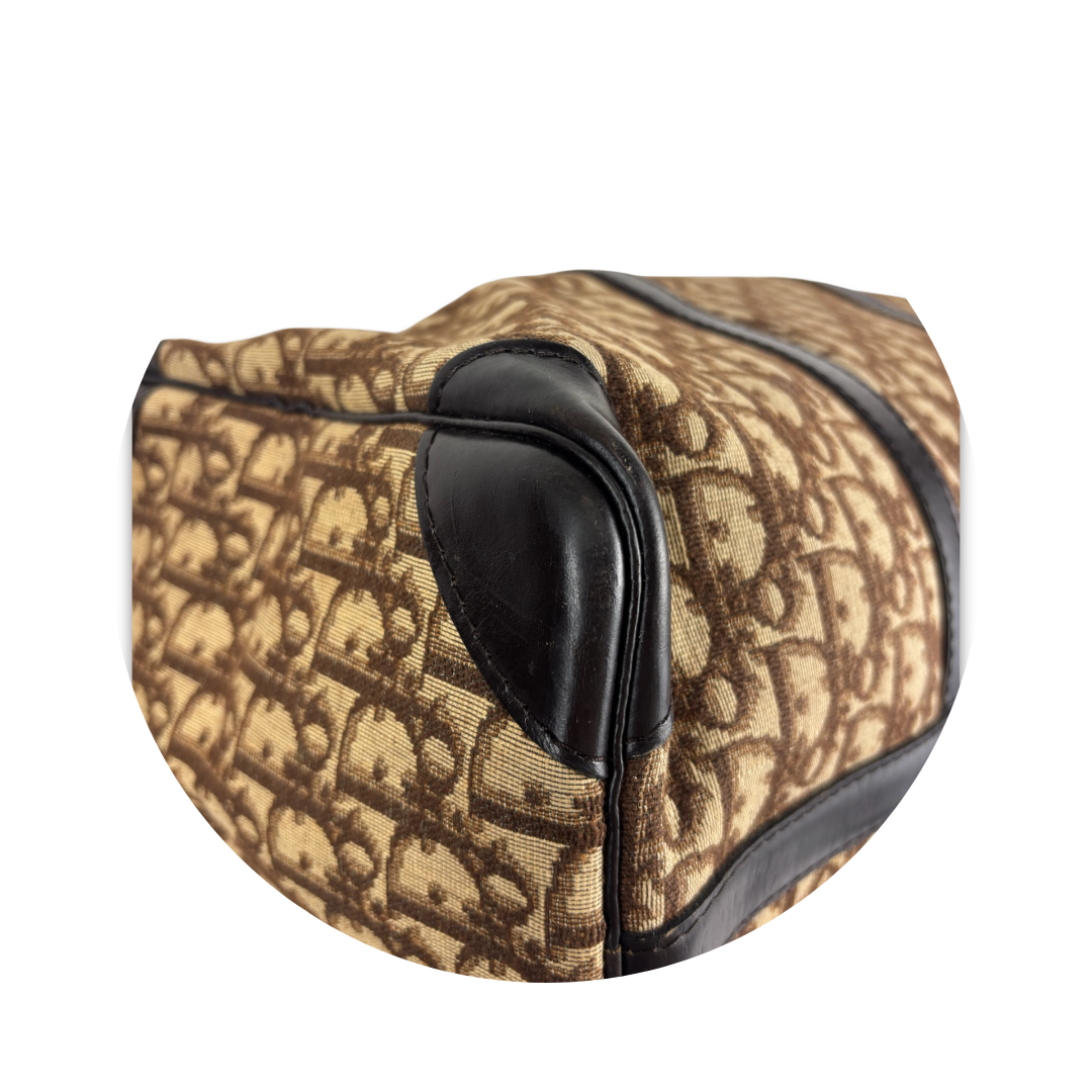 Dior Brown Canvas Trotter Duffle 40