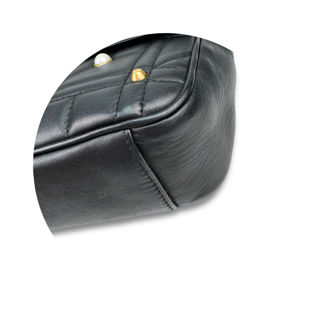 Gucci Studded Pearl Marmont Shoulder Bag