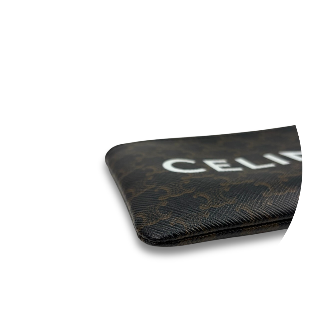 Celine Triomphe Canvas Key Pouch