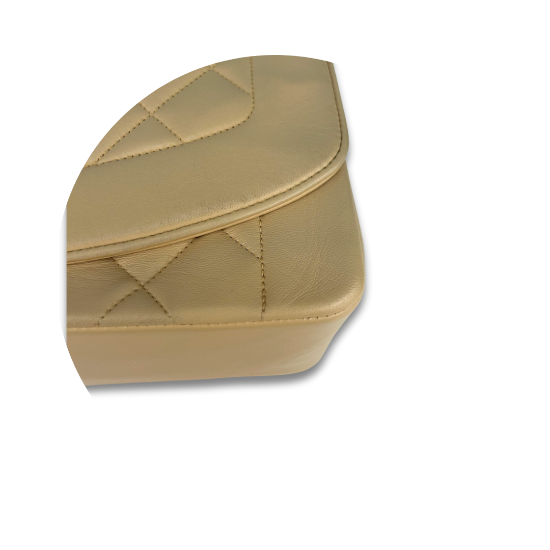 Chanel Beige Lambskin Medium Diana