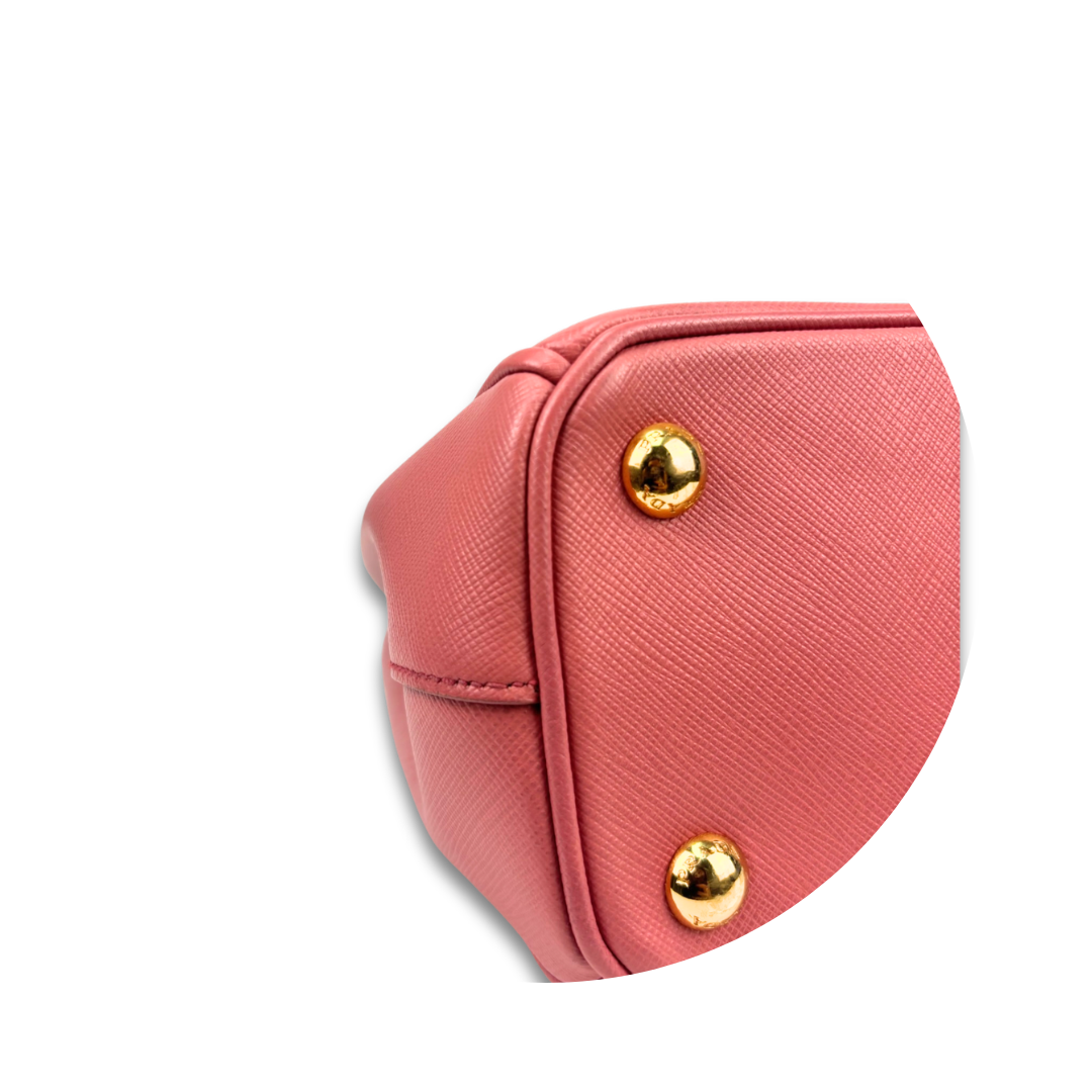 Prada Mini Coral Double Zip Galleria
