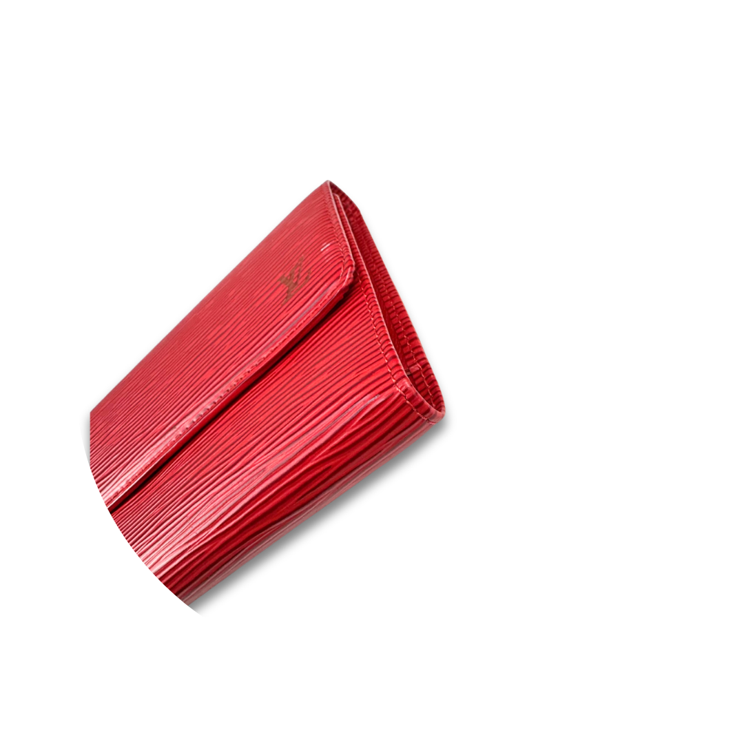 Louis Vuitton Red Epi Leather Long Wallet