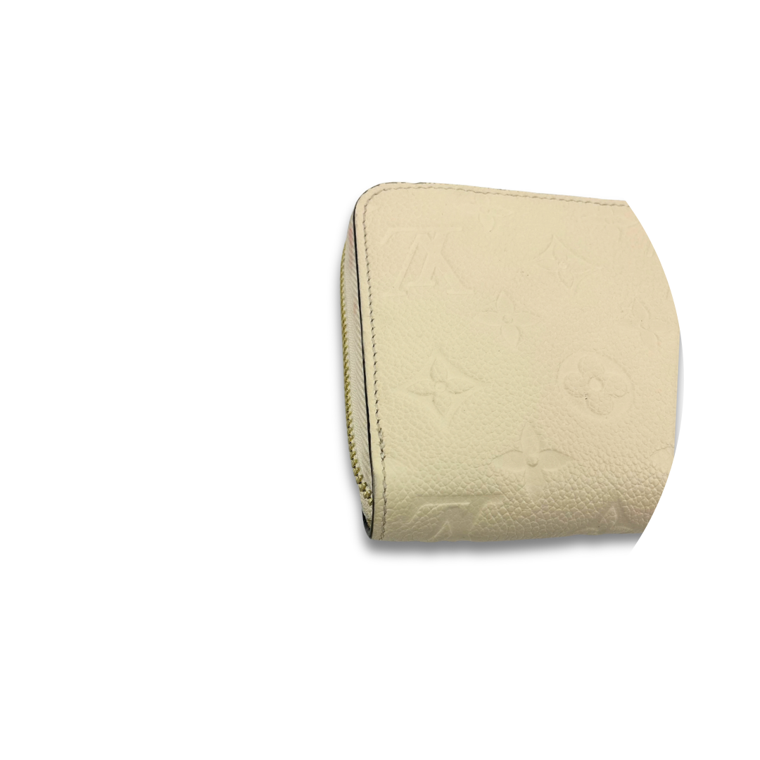 Louis Vuitton Cream Empreinte Zippy Wallet