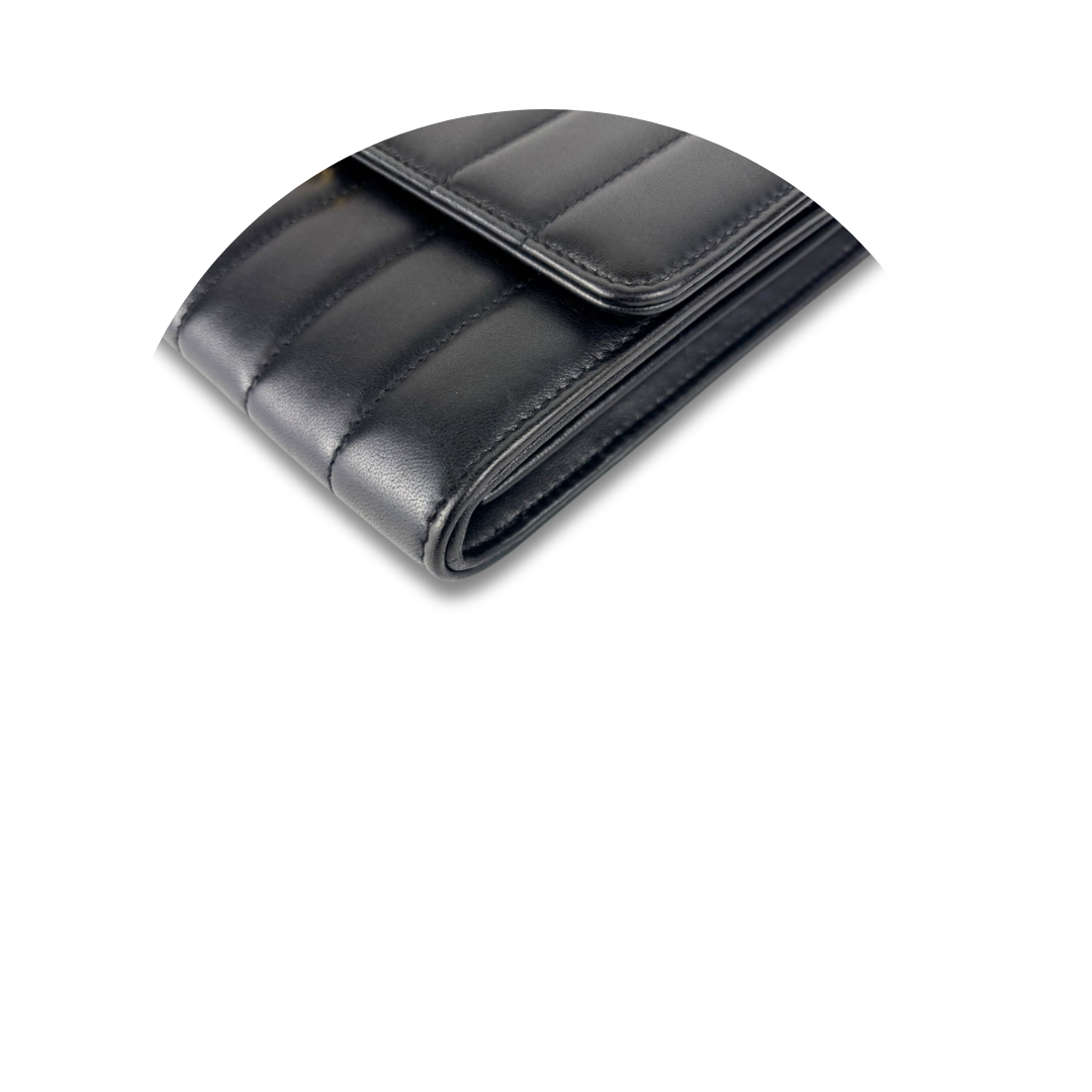 YSL Black Vicky Chain Wallet