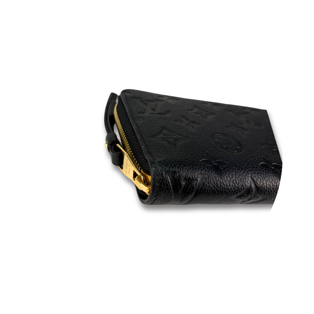 Louis Vuitton Black Empreinte Zippy Wallet