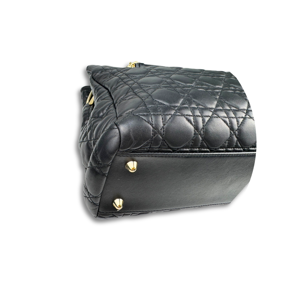 Dior Large Cannage Lady Dior Soft Shopping Tote