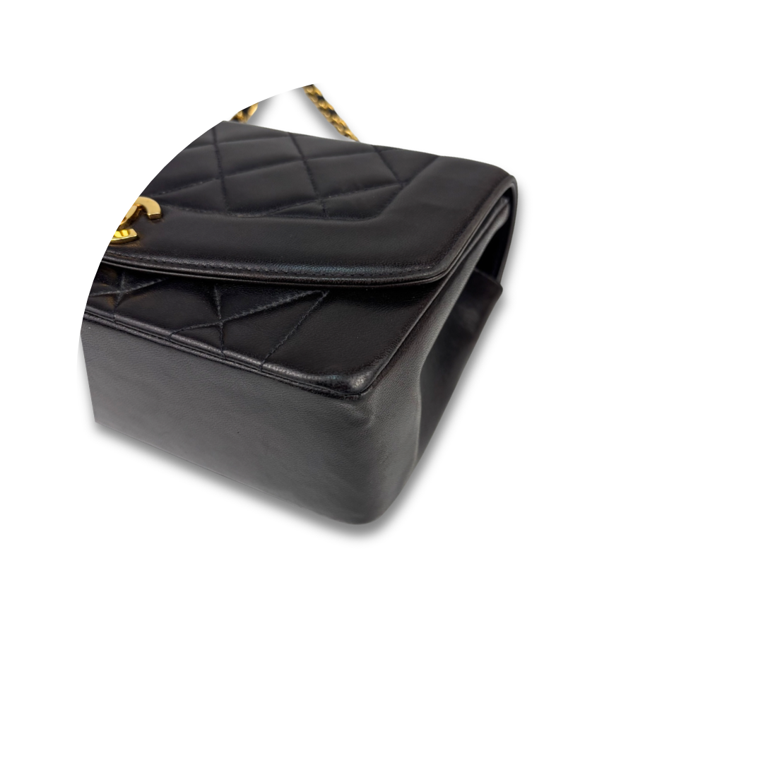 Chanel Brown Lambskin Small Diana Single Flap
