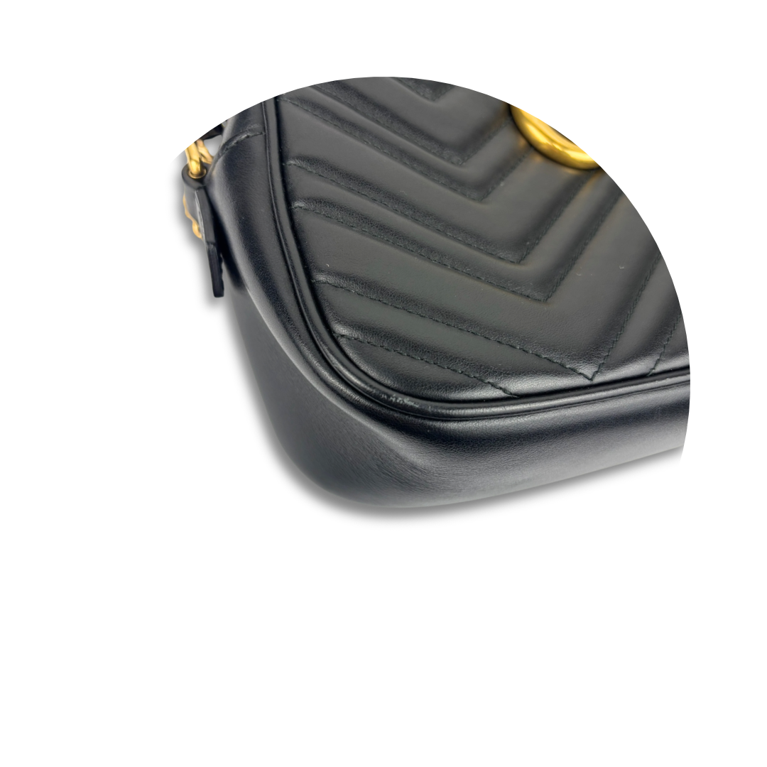 Gucci Black Marmont Small Camera Bag