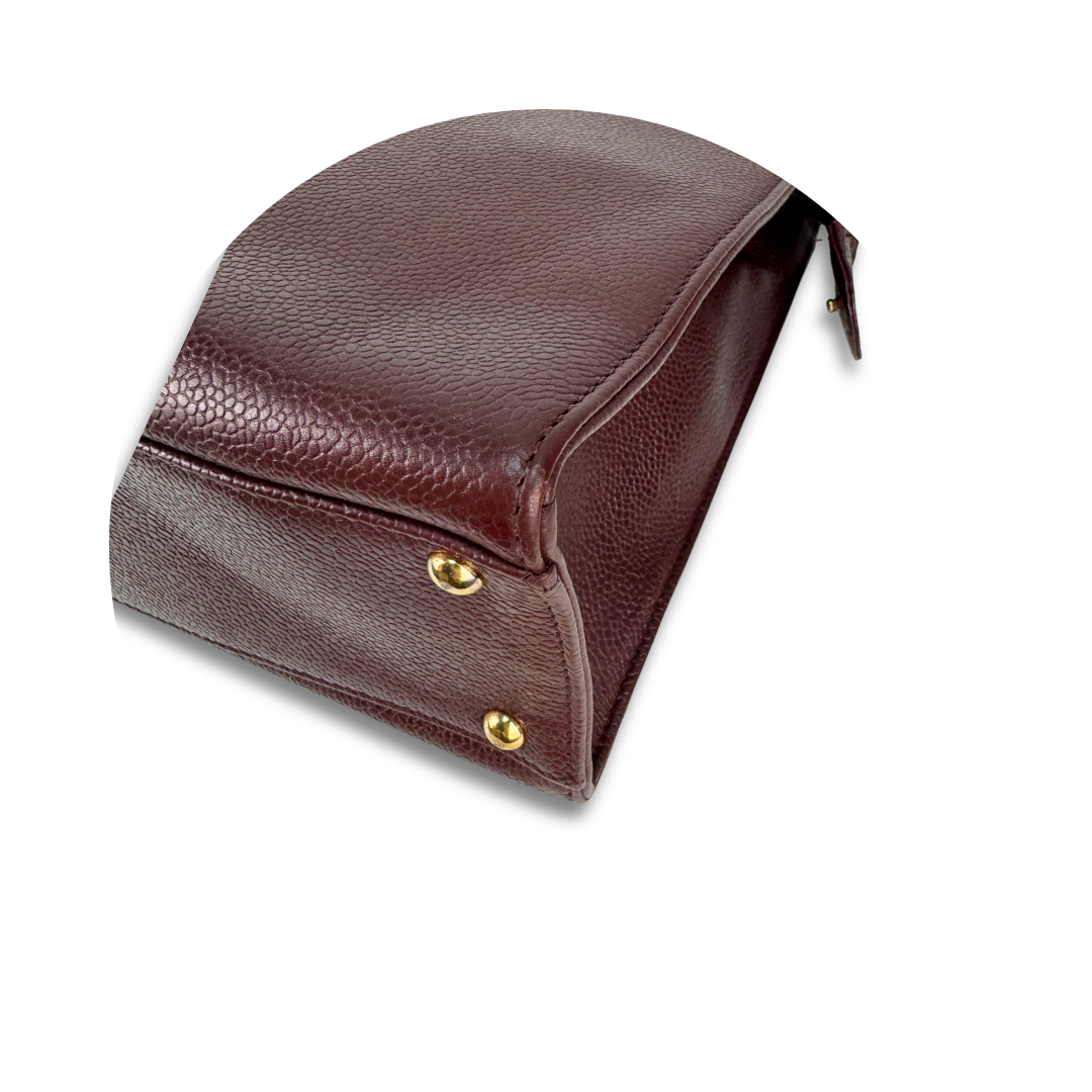 Chanel Vintage Burgundy Caviar Tote