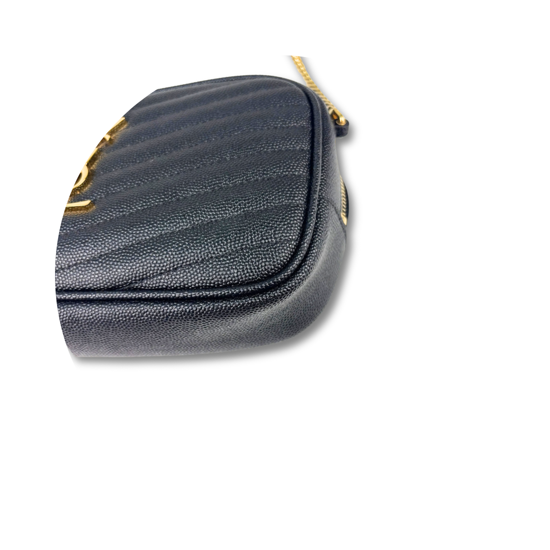 YSL Lou Mini Black Camera Bag