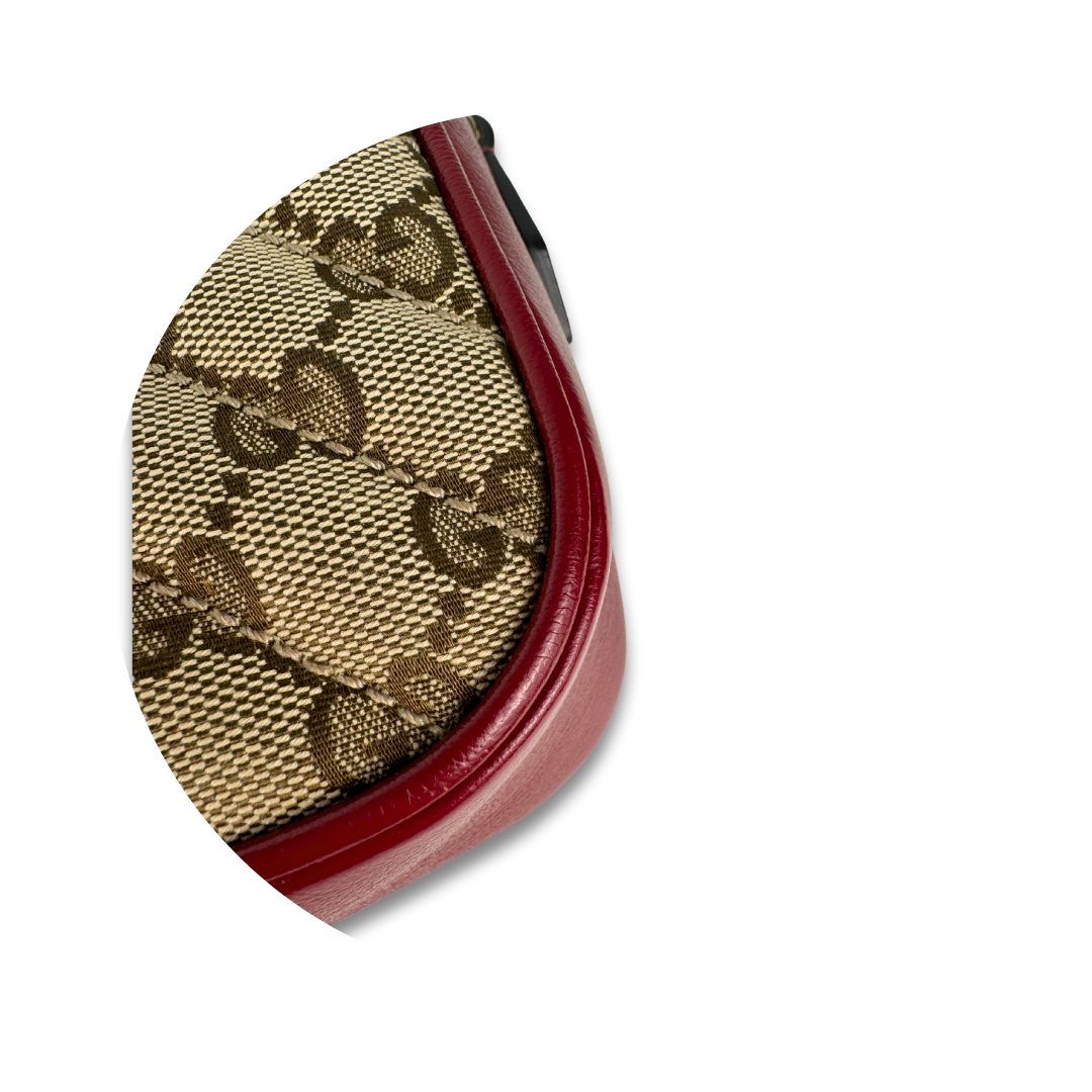 【GUCCI】Gucci small gg marmont camera bag (red)【ランク:A】 Gucci Red GG Canvas Marmont Small Camera Bag | Lola Saratoga