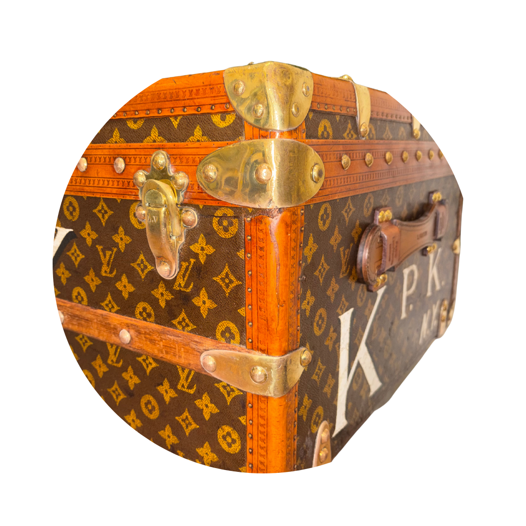 Louis Vuitton Monogram Antique Malle Cabine 90 Trunk